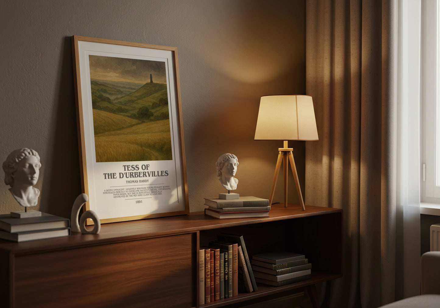 Tess of the D'Urbervilles bookish book poster framed on wall – classic literature wall art