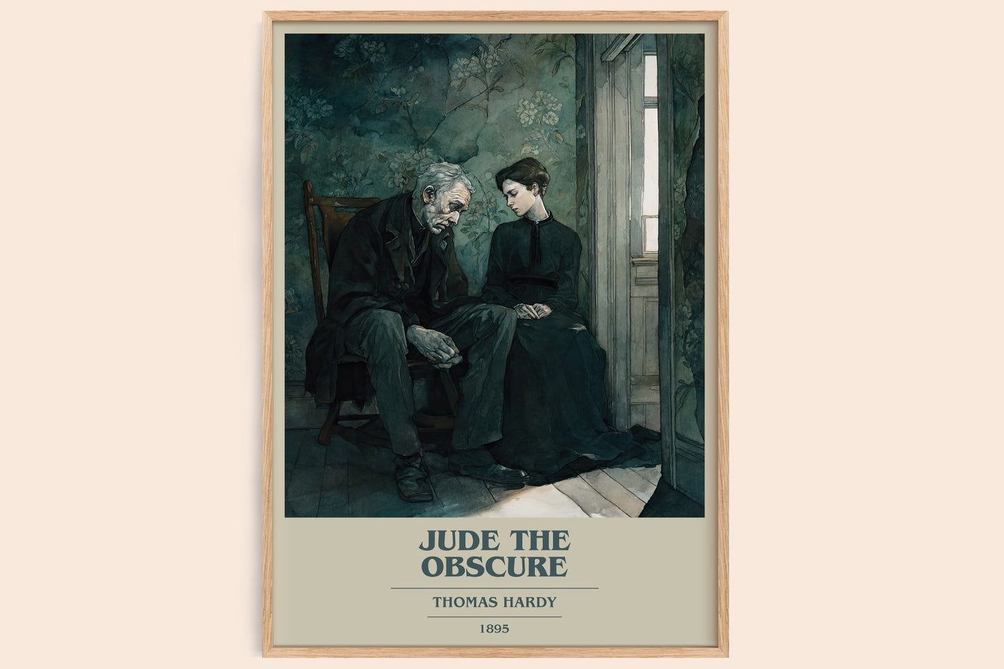 Jude the Obscure book cover book poster by Thomas Hardy – framed literary art print