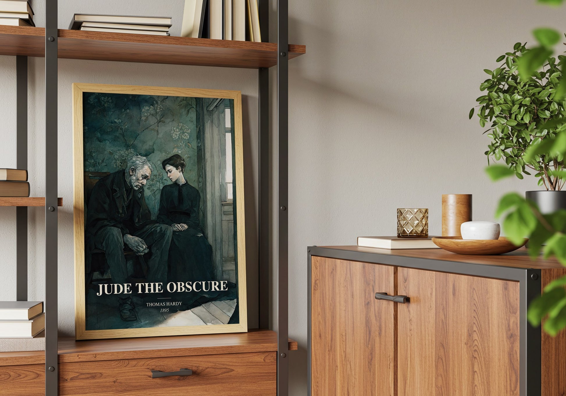Jude The Obscure book watercolour illustration paper finish options – matte satin gloss