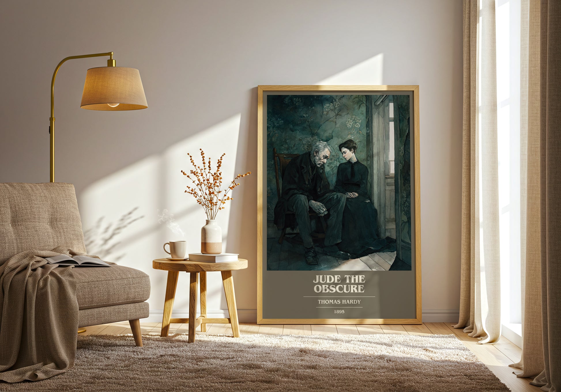 Jude the Obscure book cover print on bookshelf – Thomas Hardy fan gift