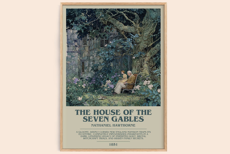 The House of the Seven Gables Bookish Wall Art by Nathaniel Hawthorne (Modern style)