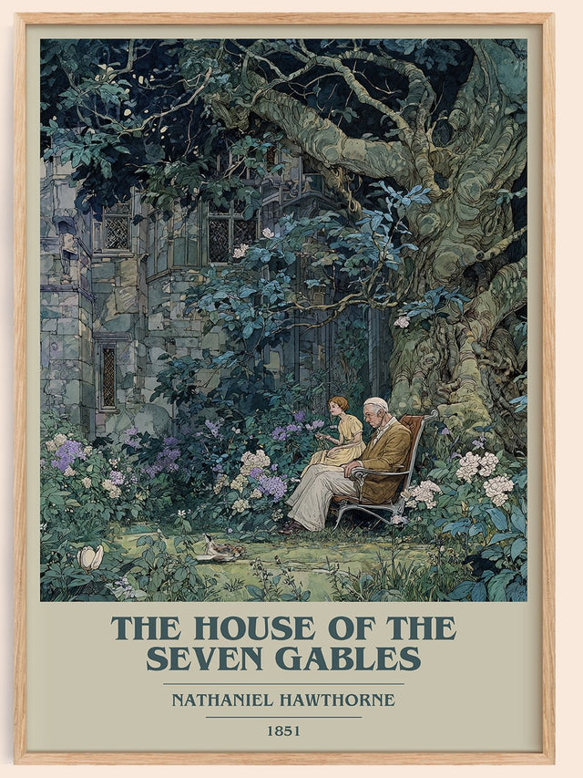 The House of the Seven Gables Book Cover Poster by Nathaniel Hawthorne