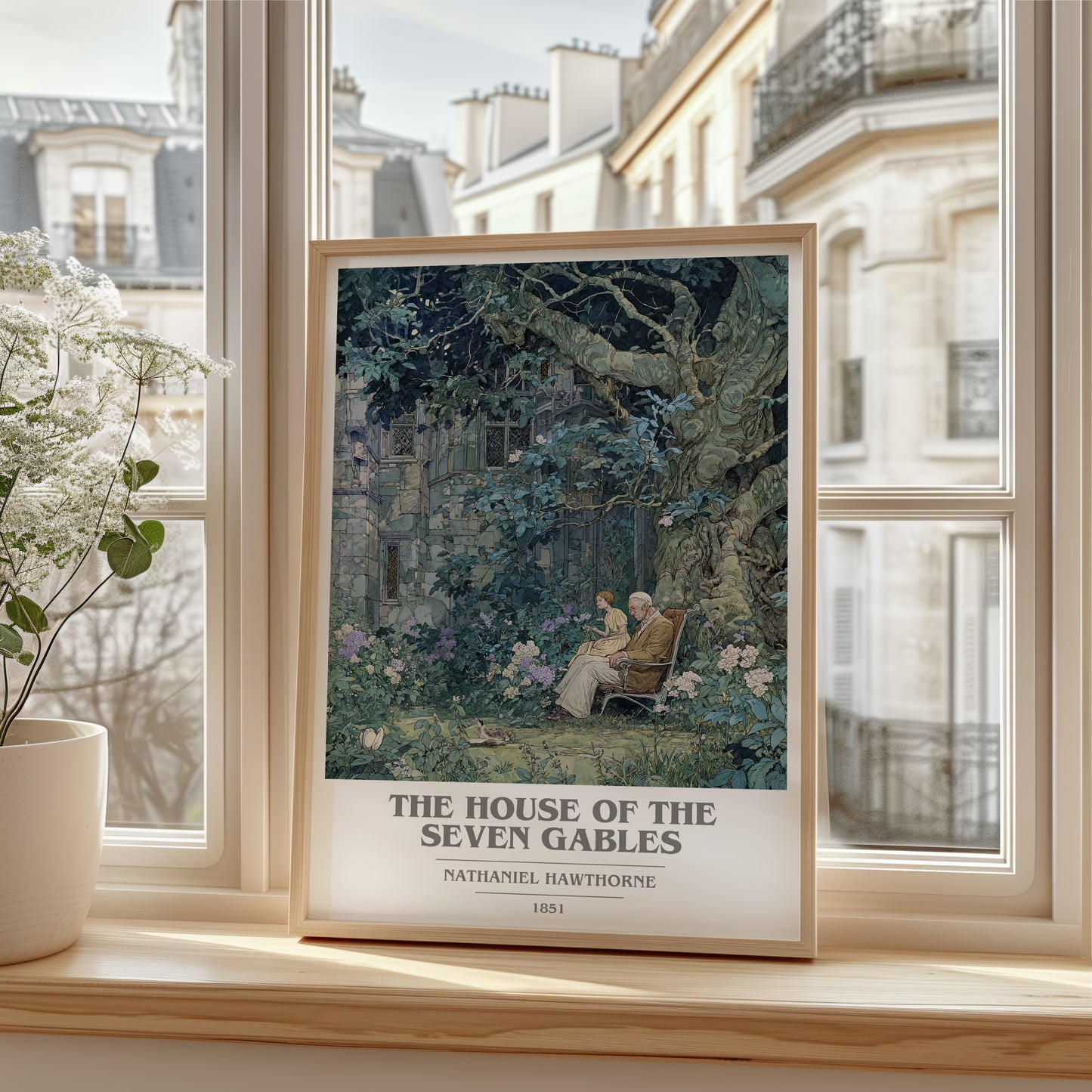 The House of the Seven Gables book cover poster colour and style options – Nathaniel Hawthorne book art