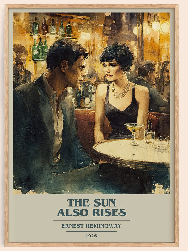 The Sun Also Rises Book Cover Poster by Ernest Hemingway