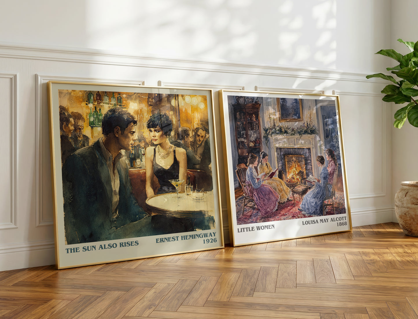 The Sun Also Rises literary print on bookshelf – Ernest Hemingway fan gift