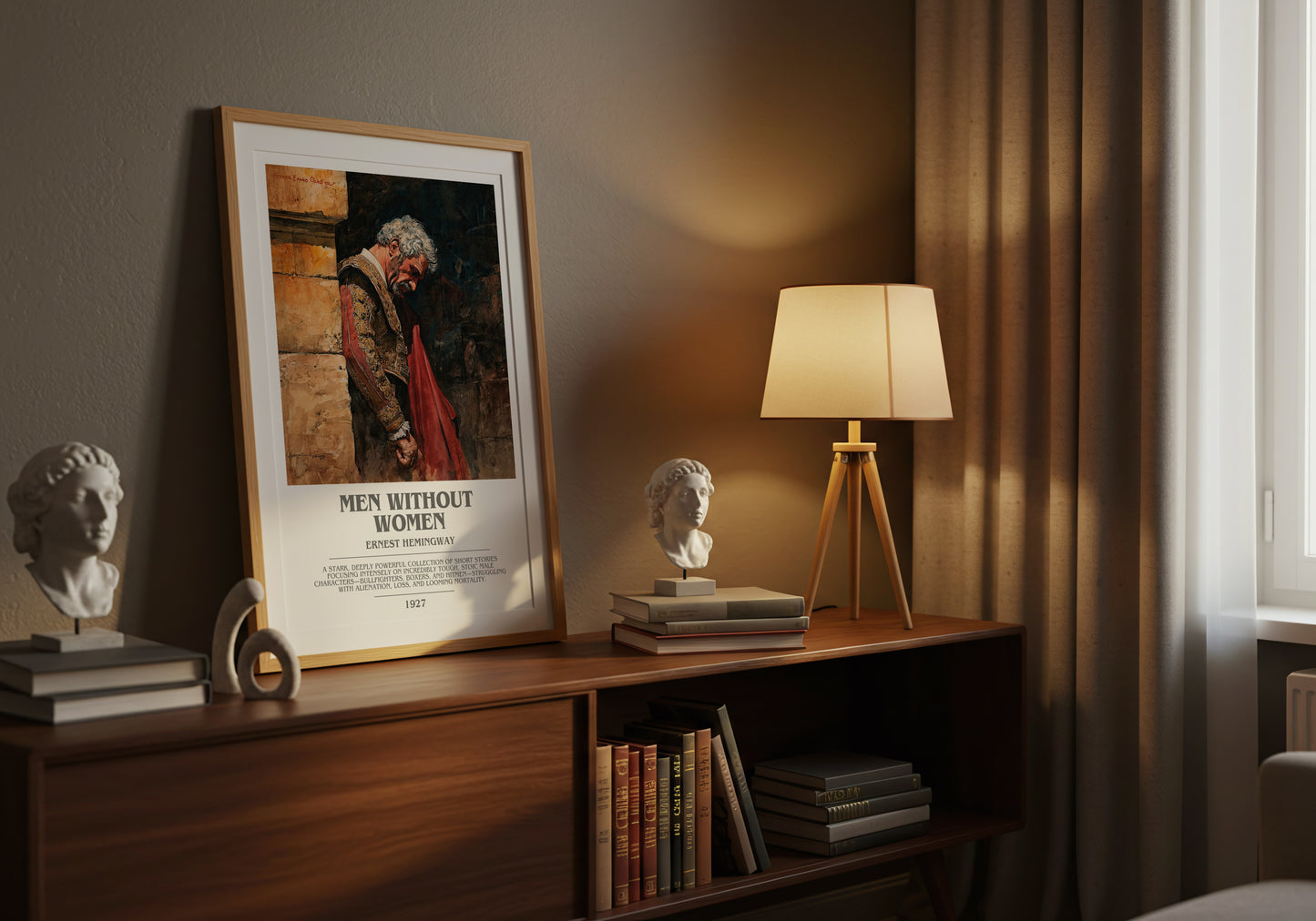 Men Without Women bookish book poster framed on wall – classic literature wall art