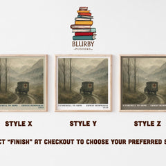 A farewell to arms Literary Art Print by Ernest Hemingway – Style X, Y and Z square prints side by side – choose your finish