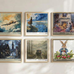 A farewell to arms Literary Art Print by Ernest Hemingway – square print in a six-frame gallery wall