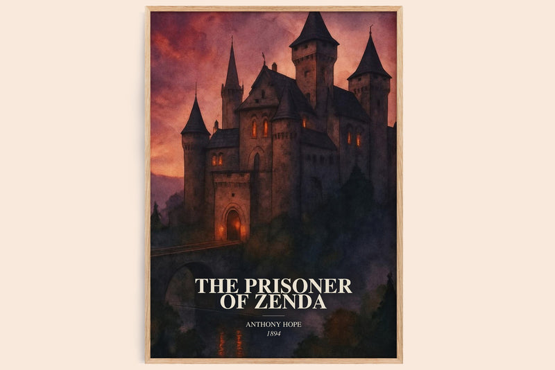The Prisoner Of Zenda Book Watercolour Illustration by Anthony Hope (Edge style)