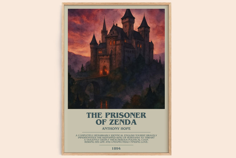 The Prisoner of Zenda Bookish Wall Art by Anthony Hope (Modern style)