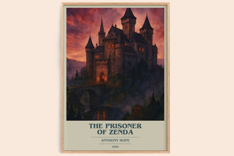 The Prisoner of Zenda Book Cover Poster by Anthony Hope (Modern Minimalist style)