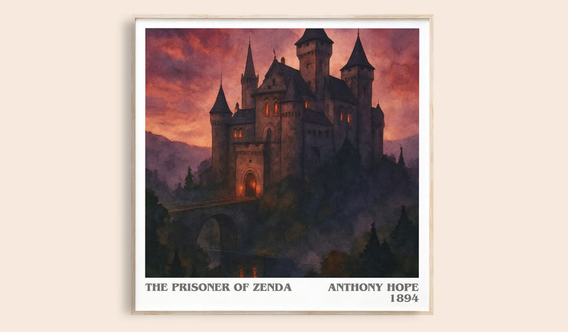 The Prisoner of Zenda Literary Art Print by Anthony Hope (Square style)