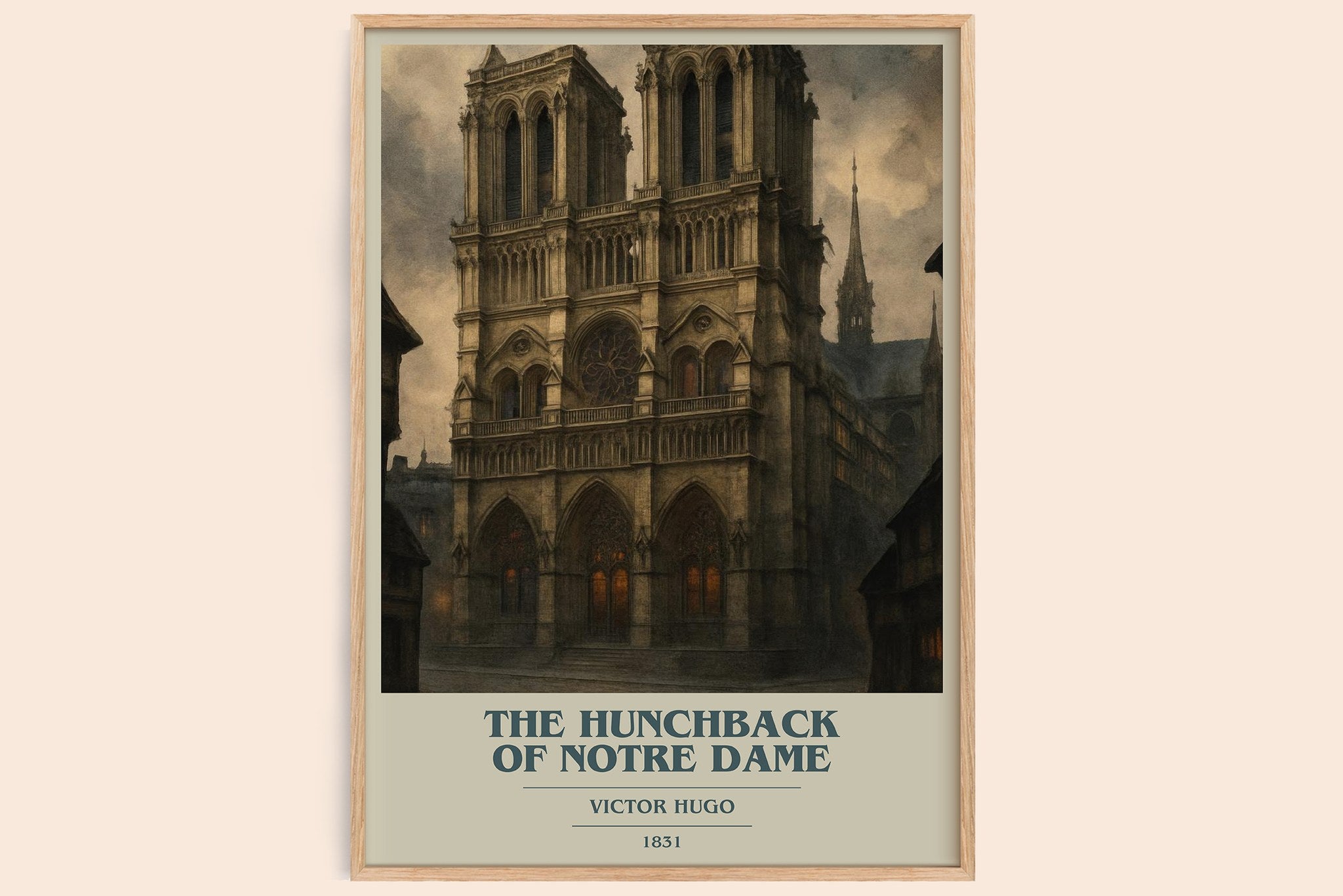 The Hunchback of Notre Dame Book Cover Poster by Victor Hugo