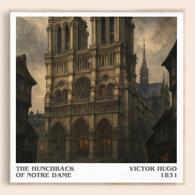 The Hunchback of Notre Dame Literary Art Print by Victor Hugo
