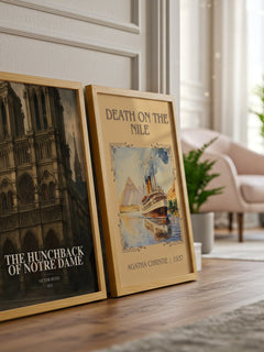 The Hunchback Of Notre Dame watercolour print framed by window – literary home decor