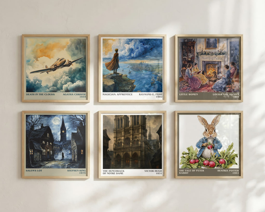 The Hunchback of Notre Dame Literary Art Print by Victor Hugo – square print in a six-frame gallery wall