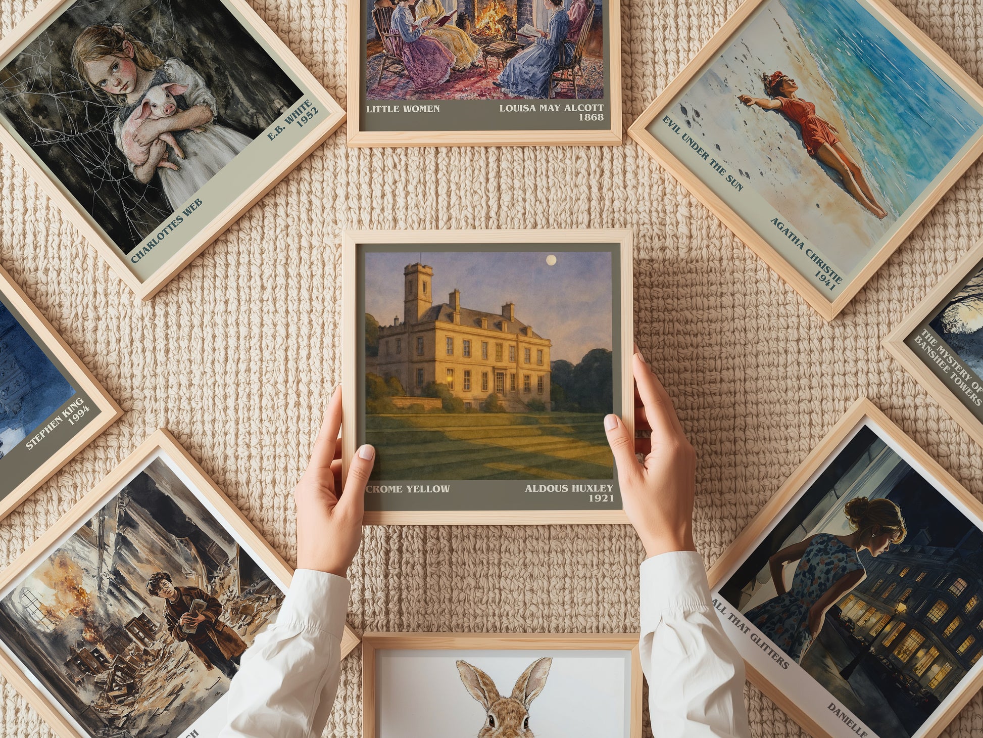 Crome Yellow literary book poster framed on wall – historical fiction wall art