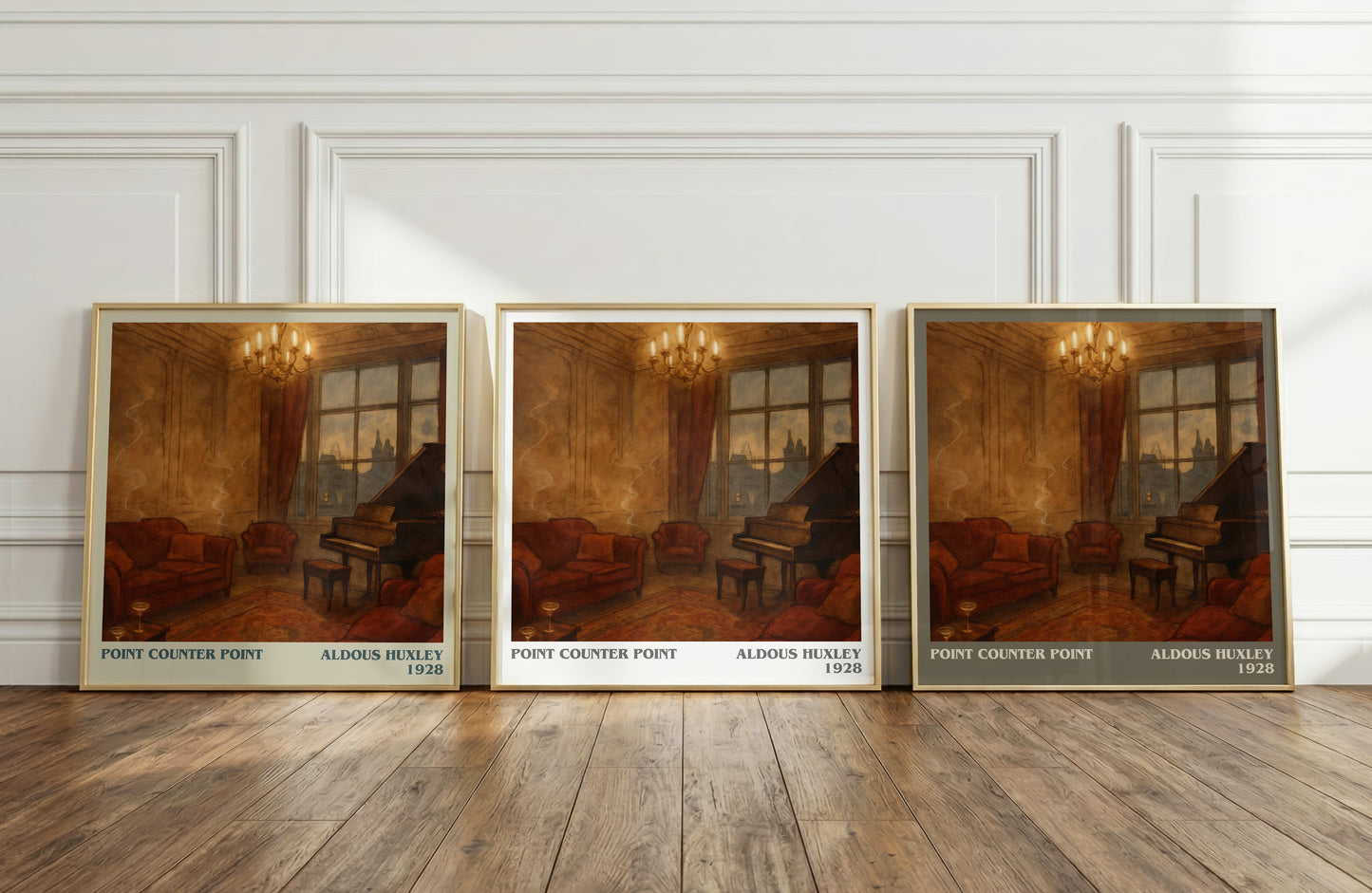 Point Counter Point literary art print colour and style options – Aldous Huxley book art
