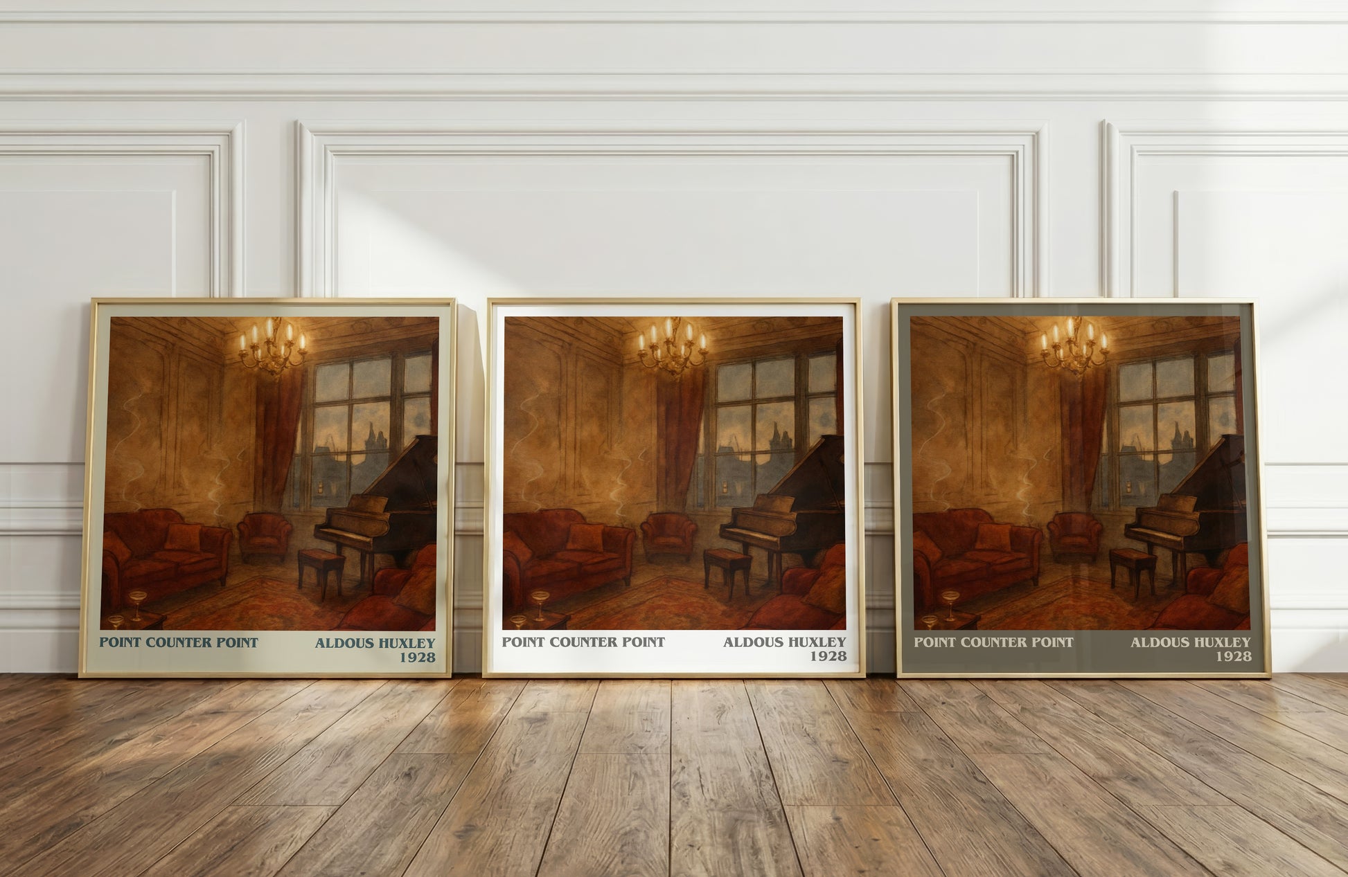 Point Counter Point literary art print colour and style options – Aldous Huxley book art