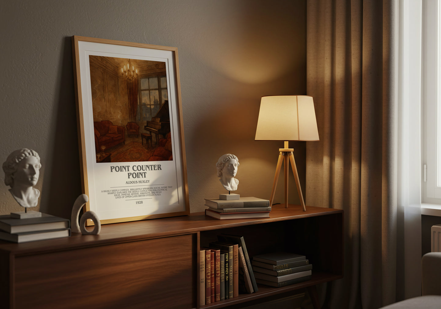 Point Counter Point bookish book poster framed on wall – adventure wall art