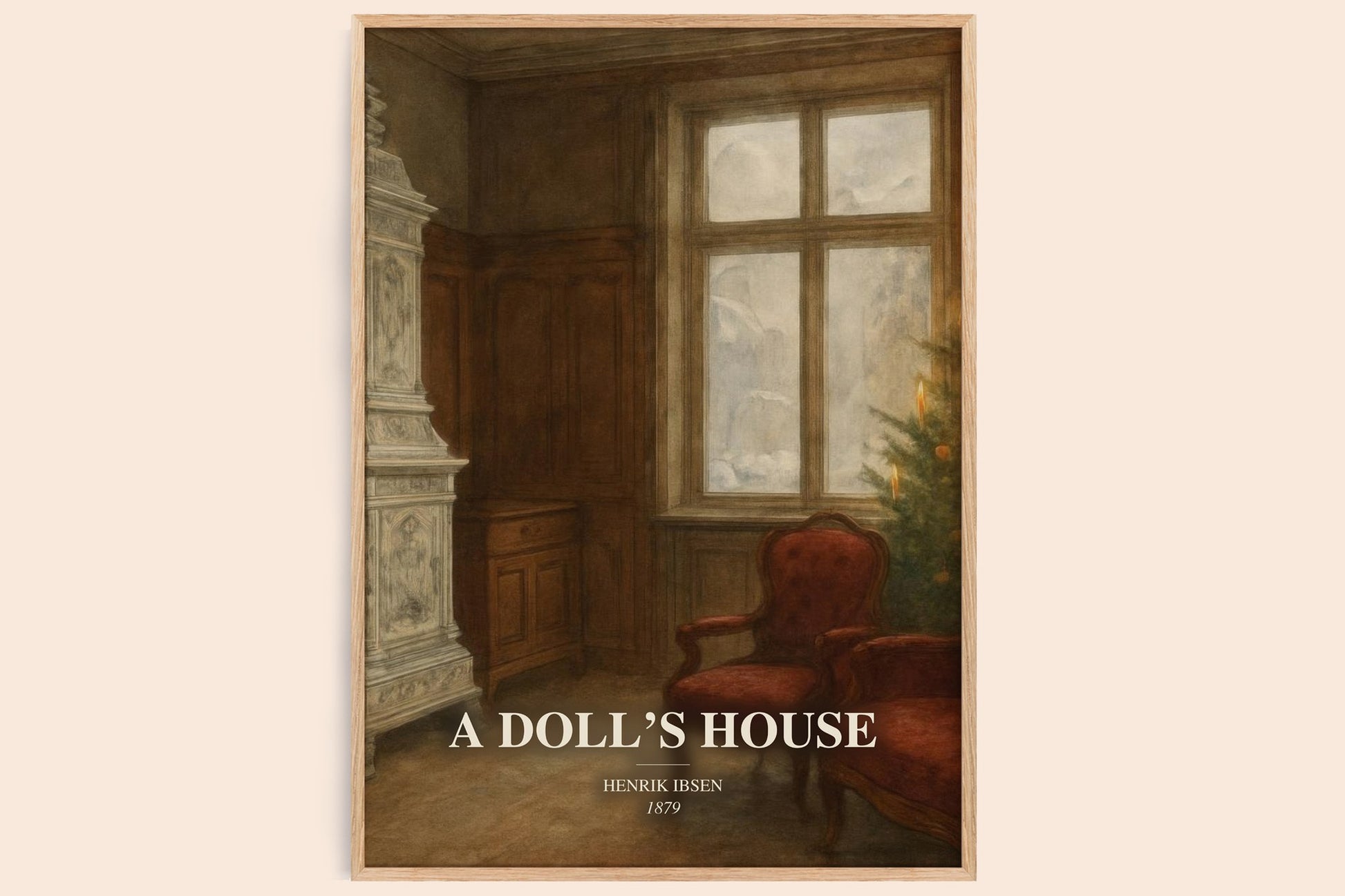A Doll’S House watercolour book poster by Henrik Ibsen – framed literary art print