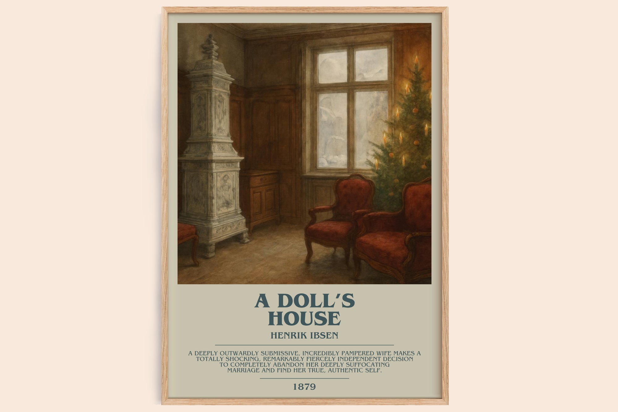 A Doll’s House bookish book poster by Henrik Ibsen – framed literary art print