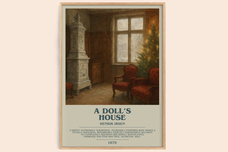 A Doll’s House bookish book poster by Henrik Ibsen – framed literary art print