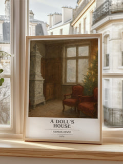 A Doll’s House Book Cover Poster by Henrik Ibsen – framed print by a bright window