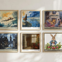A Doll’s House Literary Art Print by Henrik Ibsen – square print in a six-frame gallery wall