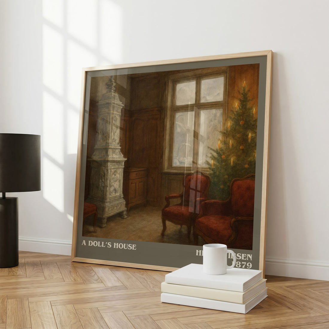 A Doll’s House Literary Art Print by Henrik Ibsen – large square framed print leaning against a wall