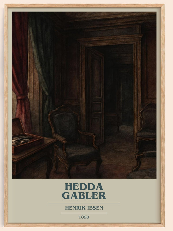 Hedda Gabler book cover book poster by Henrik Ibsen – framed literary art print