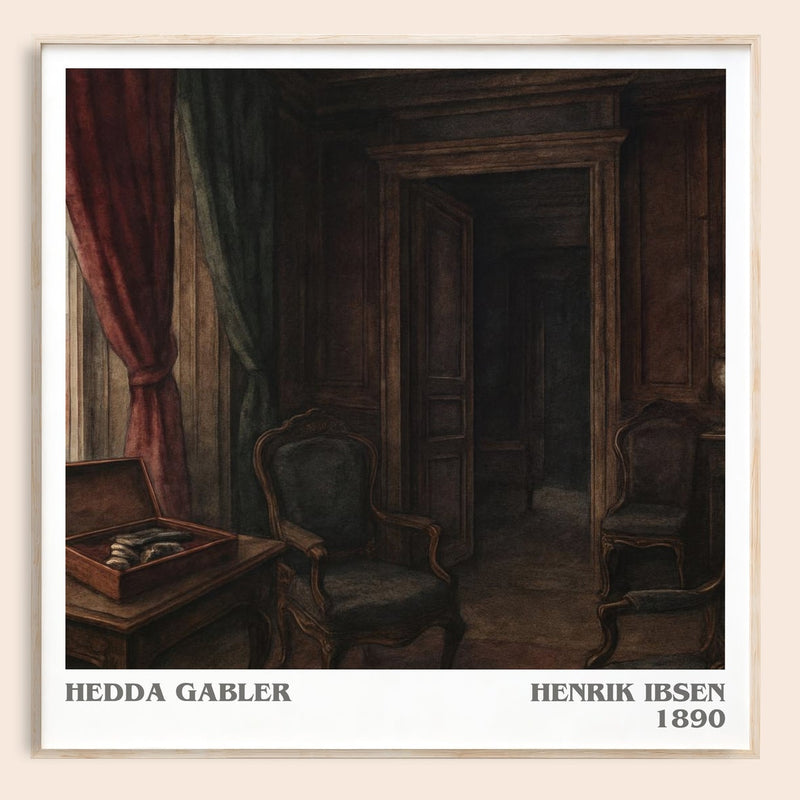 Hedda Gabler literary book poster by Henrik Ibsen – framed literary art print