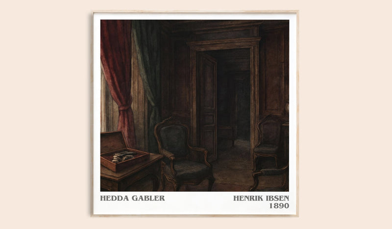 Hedda Gabler literary book poster by Henrik Ibsen – framed literary art print