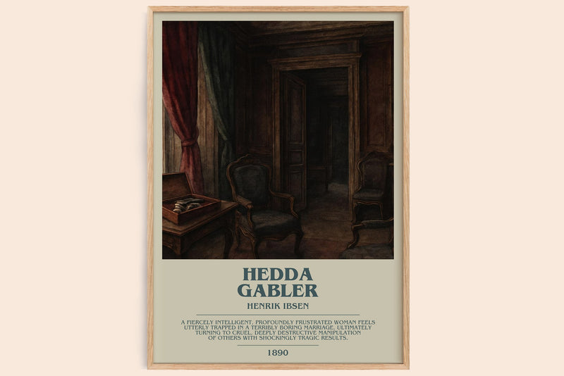 Hedda Gabler Bookish Wall Art by Henrik Ibsen (Modern style)