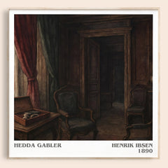 Hedda Gabler Literary Art Print by Henrik Ibsen – square framed poster