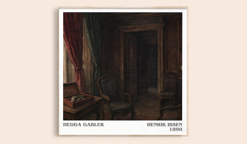 Hedda Gabler Literary Art Print by Henrik Ibsen (Square style)