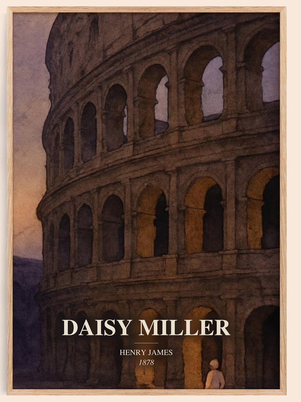Daisy Miller watercolour book poster by Henry James – framed literary art print