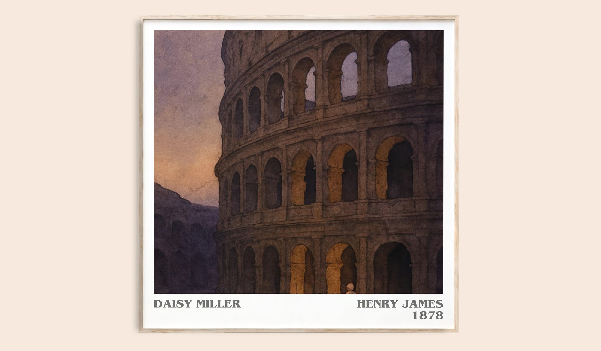 Daisy Miller literary book poster by Henry James – framed literary art print