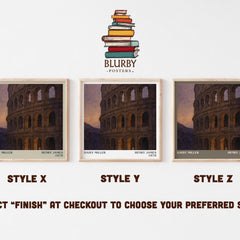 Daisy Miller Literary Art Print by Henry James – Style X, Y and Z square prints side by side – choose your finish