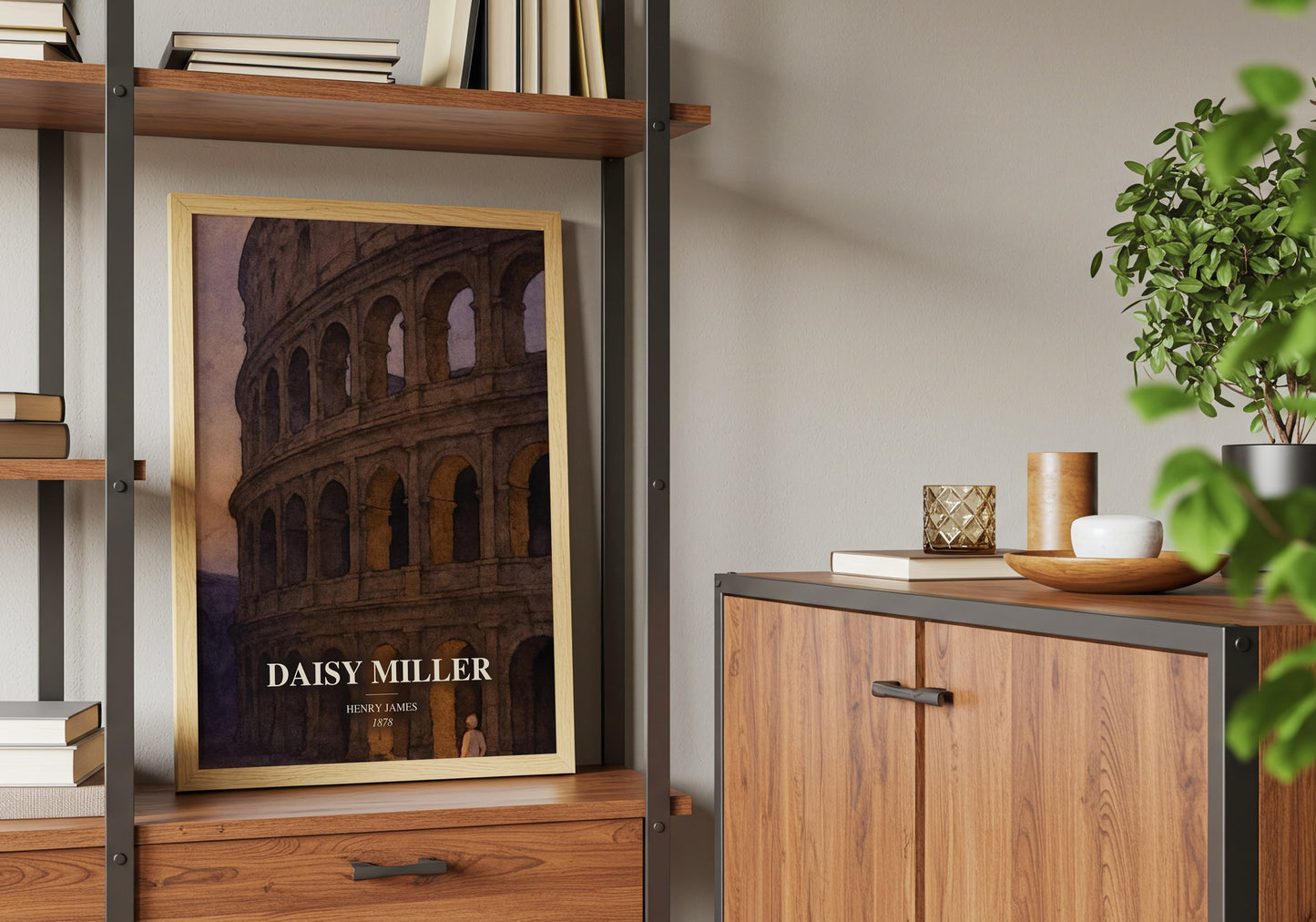 Daisy Miller book watercolour illustration paper finish options – matte satin gloss