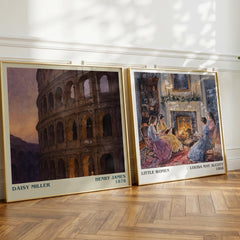 Daisy Miller Literary Art Print by Henry James – large square framed print leaning against a wall