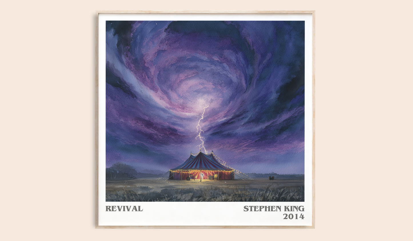 Revival literary book poster by Stephen King – framed literary art print