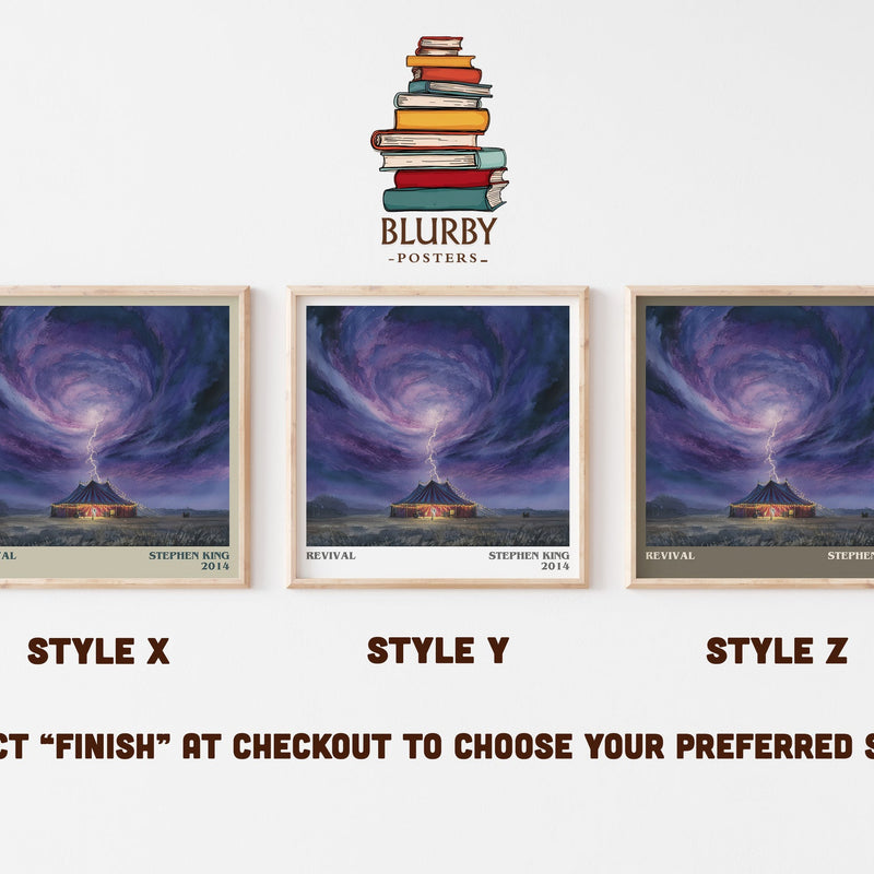 Revival literary print in frame leaning in hallway – classic literature wall art