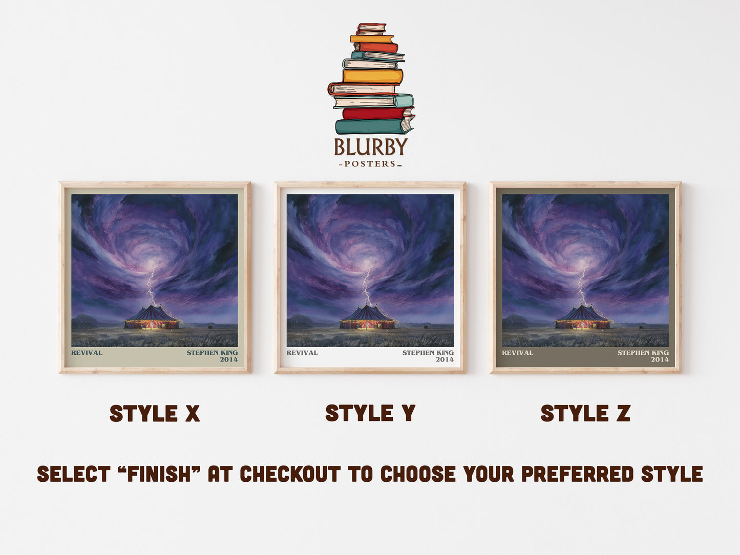 Revival literary print in frame leaning in hallway – classic literature wall art