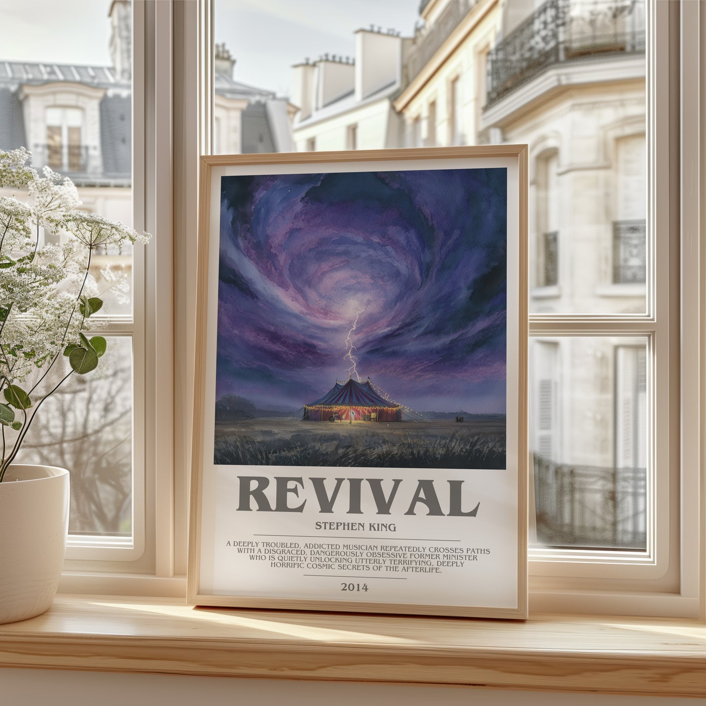 Revival bookish poster colour and style options – Stephen King book art