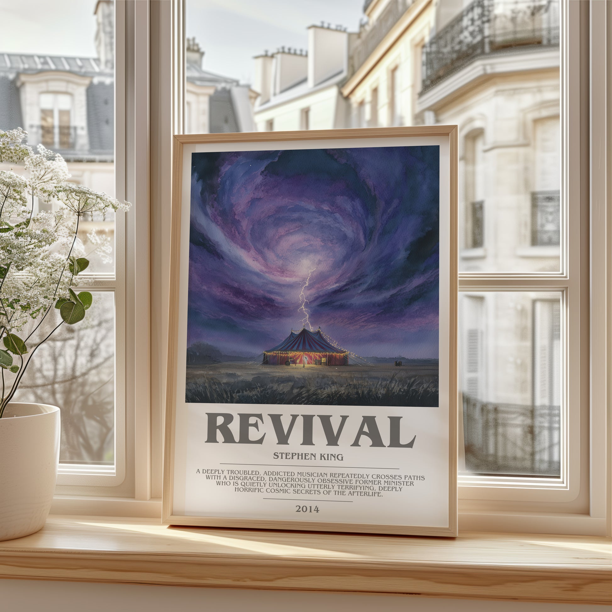 Revival bookish poster colour and style options – Stephen King book art