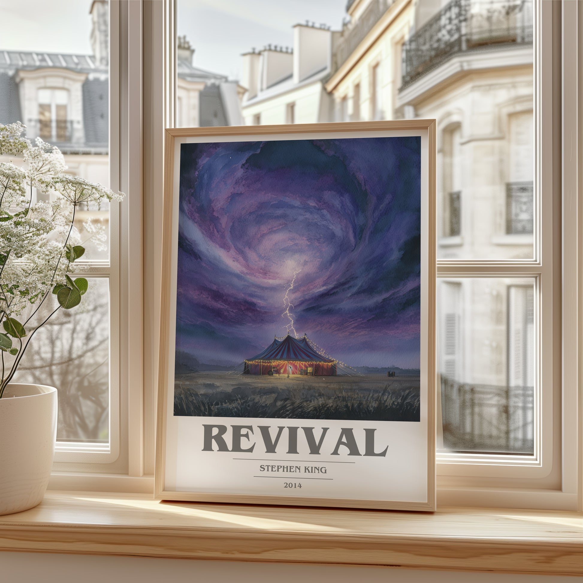 Revival book cover poster colour and style options – Stephen King book art