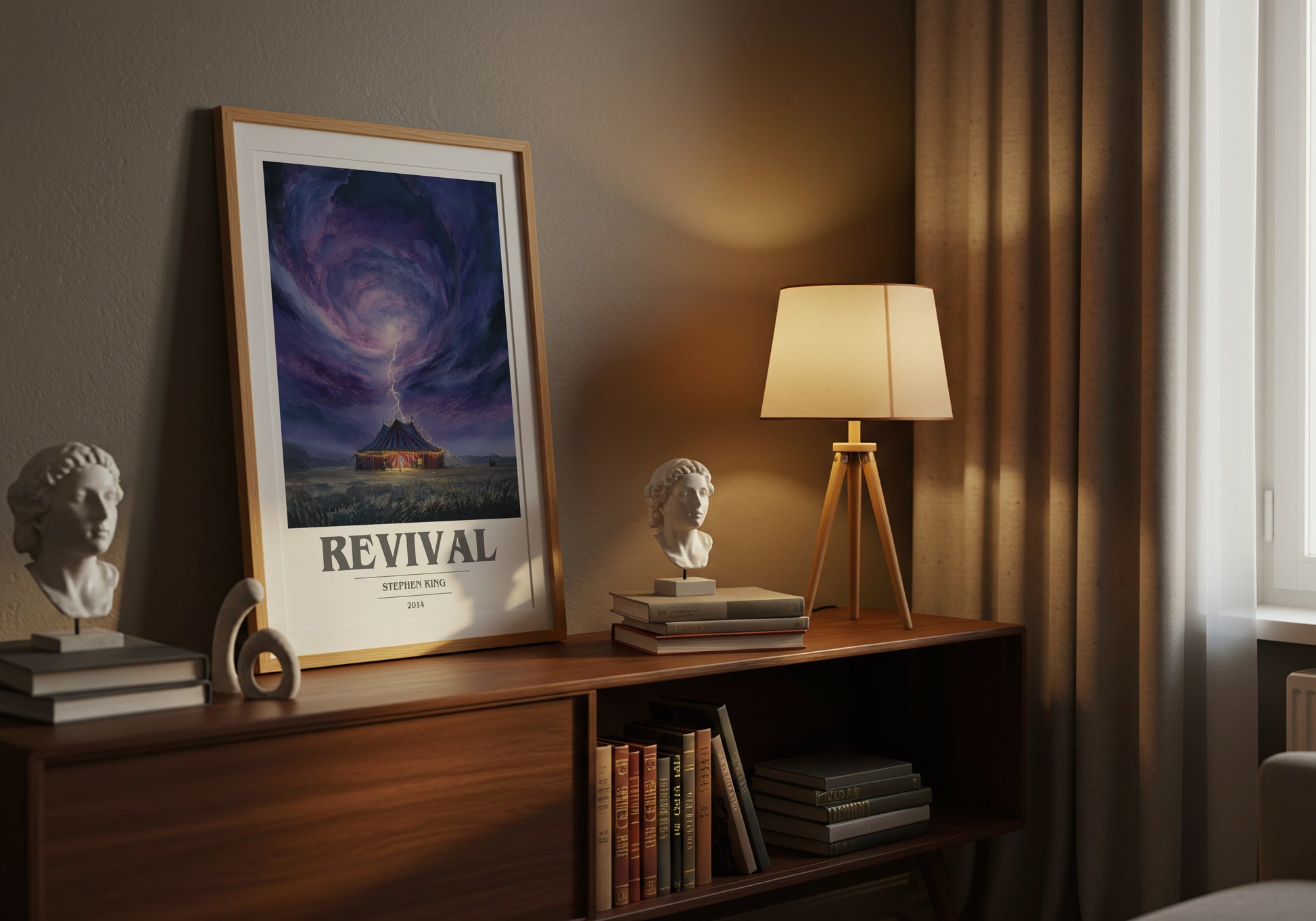 Revival book cover book poster framed on wall – classic literature wall art