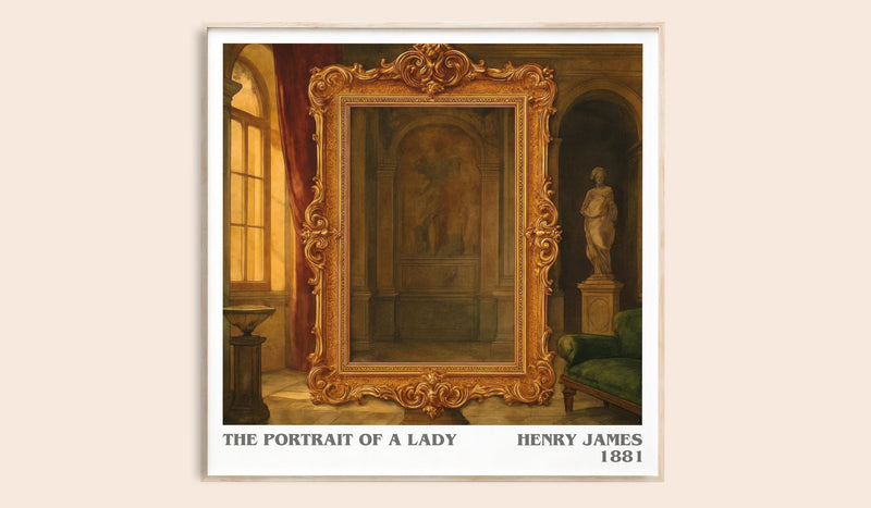 The Portrait of a Lady literary book poster by Henry James – framed literary art print