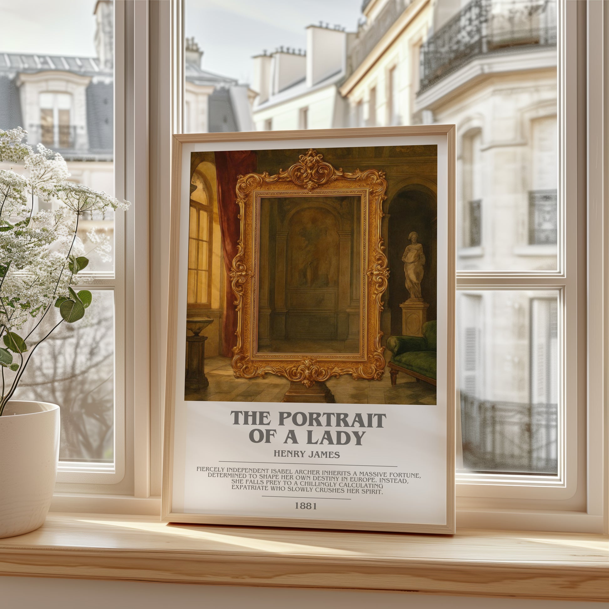 The Portrait of a Lady bookish poster colour and style options – Henry James book art
